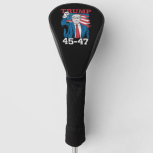Couvre-club De Golf Trump 45 47 Vintage Retro USA American Drapeau