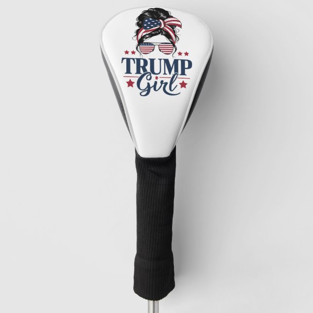Couvre-club De Golf Trump Girl Messy Bun Trump 2024 Election American (Devant)