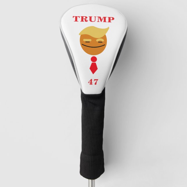 Couvre-club De Golf Trump Happy Face avec Cravate, 47 (Devant)