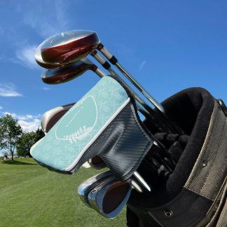 Couvre-club De Golf Turquoise Elegant Damask Golf Head Cover