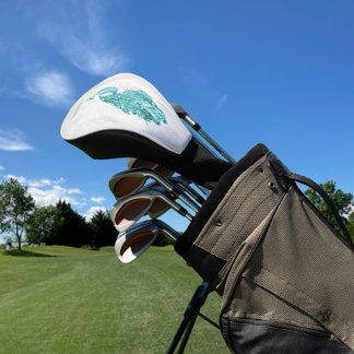 Couvre-club De Golf Turquoise Elegant Peacock Golf Head Cover
