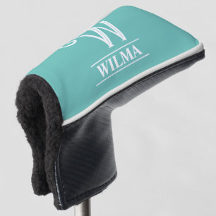 Couvre-club De Golf Turquoise Monogramme Putter Golf Head Cover