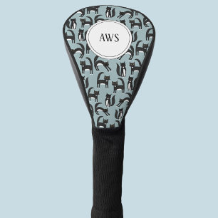 Couvre-club De Golf Tuxedo noir et blanc Chat Amusant Motif Golf Head
