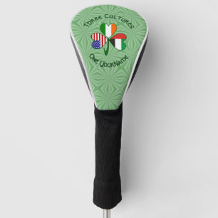 Couvre-club De Golf UAE irlandais USA drapeaux Shamrock personnalisé