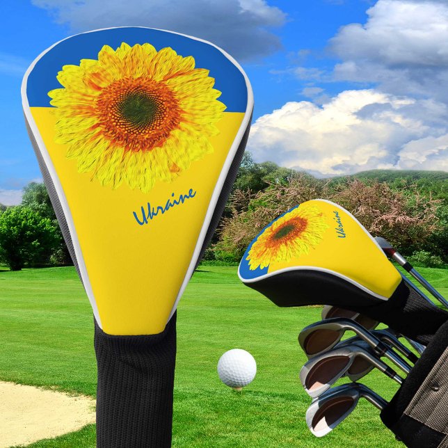 Couvre-club De Golf Ukraine Tournesol & drapeau ukrainien / Fleur (Créateur téléchargé)