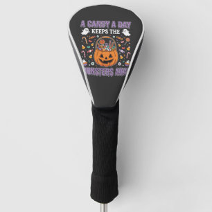 Couvre-club De Golf Un bonbon par jour Halloween T Shirt Design