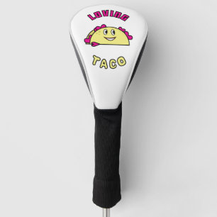 Couvre-club De Golf Un coeur de taco amoureux souriant illustration al