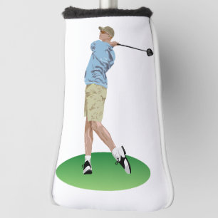 Couvre-club De Golf Un homme balançant un club de golf Putter Best