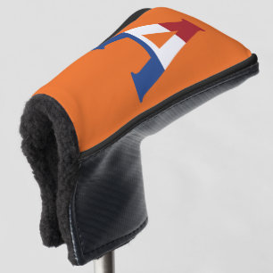 Couvre-club De Golf Un monogramme superposé sur le drapeau NLD sur ou