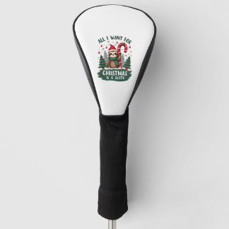 Couvre-club De Golf Un paresseux pour Noël. Mignon, paresseux de Noël