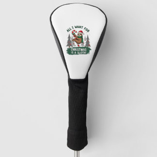 Couvre-club De Golf Un paresseux pour Noël. Mignon, paresseux de Noël