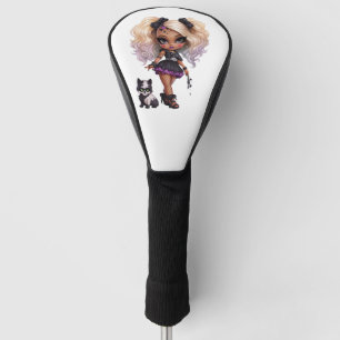 Couvre-club De Golf Une mignonne fille Halloween Collection de design
