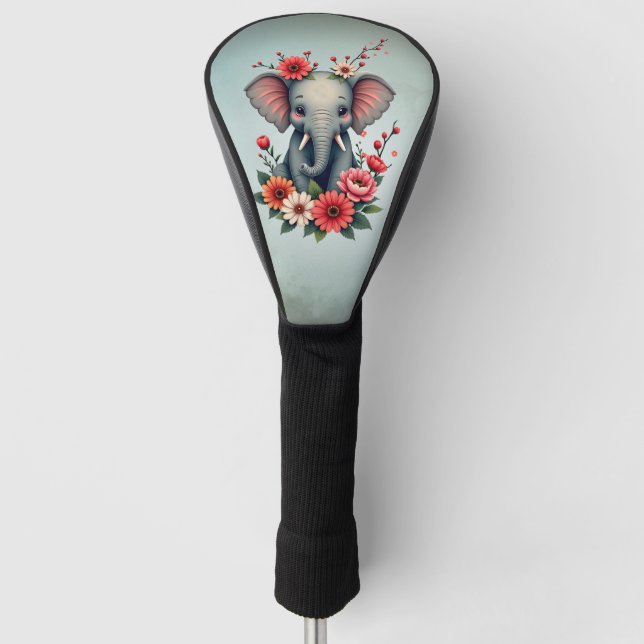 Couvre-club De Golf Une touche d'été : Le bébé éléphant (Devant)