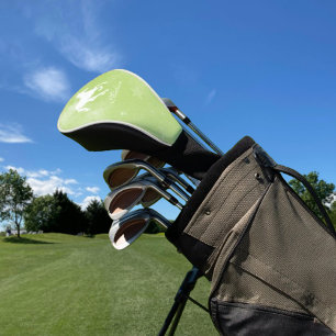 Couvre-club De Golf Unicorne verte Couverture personnalisée de la tête