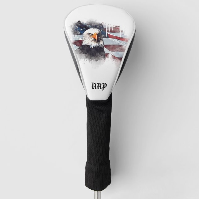 Couvre-club De Golf *~* USA Golf Head Cover Patiotic Eagle Flag (Devant)