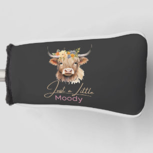 Couvre-club De Golf Vache des Highlands Juste Une Fleur Un Peu Lunatiq