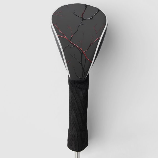 Couvre-club De Golf Veines noires et rouges (Devant)