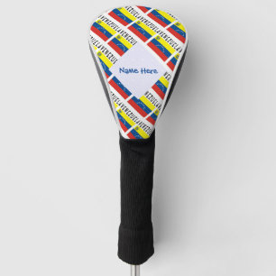 Couvre-club De Golf Venezuela Drapeau Vénézuélien Carrelé Bleu Personn
