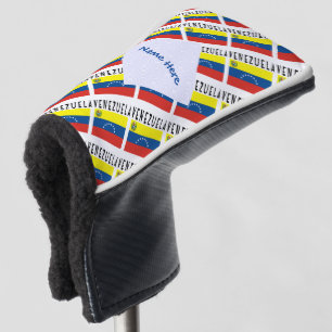 Couvre-club De Golf Venezuela Drapeau Vénézuélien Carrelé Bleu Personn