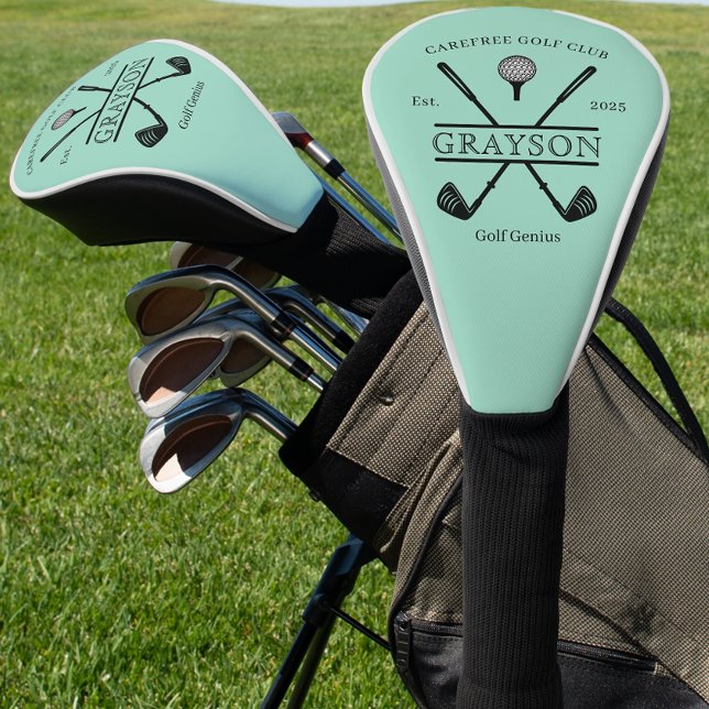 Couvre-club de golf vert classique personnalisé (Créateur téléchargé)