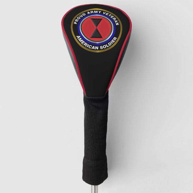 Couvre-club De Golf Vétéran de la 7e division d'infanterie « Division  (Devant)