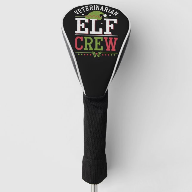 Couvre-club De Golf Vétérinaire Elf de Noël Technicien vétérinaire (Devant)