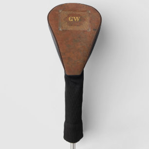Couvre-club De Golf Vieux look en cuir avec votre Monogramme