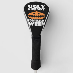 Couvre-club De Golf Vilain Et Prêt Pour Le Citrouille Halloween