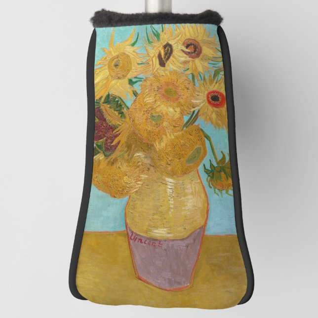 Couvre-club De Golf Vincent Van Gogh - Vase avec douze tournesols (Tourné à 90°)