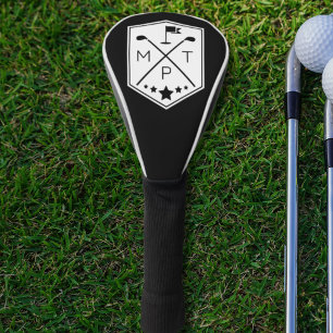 Couvre-club De Golf Vintage Monogram Golf Club Nom personnalisé