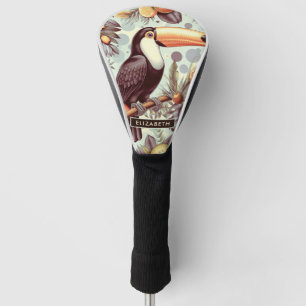 Couvre-club De Golf Vintage Toucan Tropical Motif