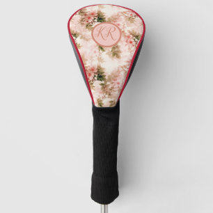 Couvre-club De Golf Vintage Victorien rose Floral Chic Motif
