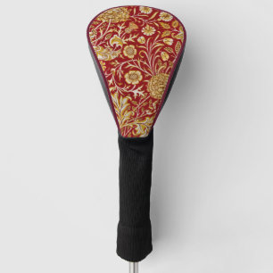 Couvre-club De Golf Vintage William Morris Cherwell Rouge Floral Art