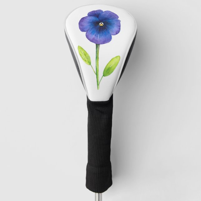 Couvre-club De Golf Violet bleu Pansy (Devant)