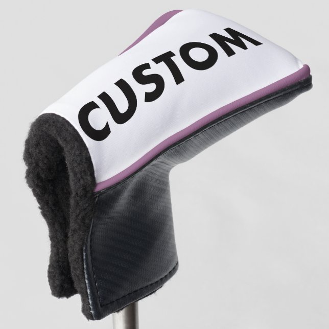 Couvre-club De Golf VIOLET Piping Custom Golf Putter Headcover Blank (Devant 3/4)