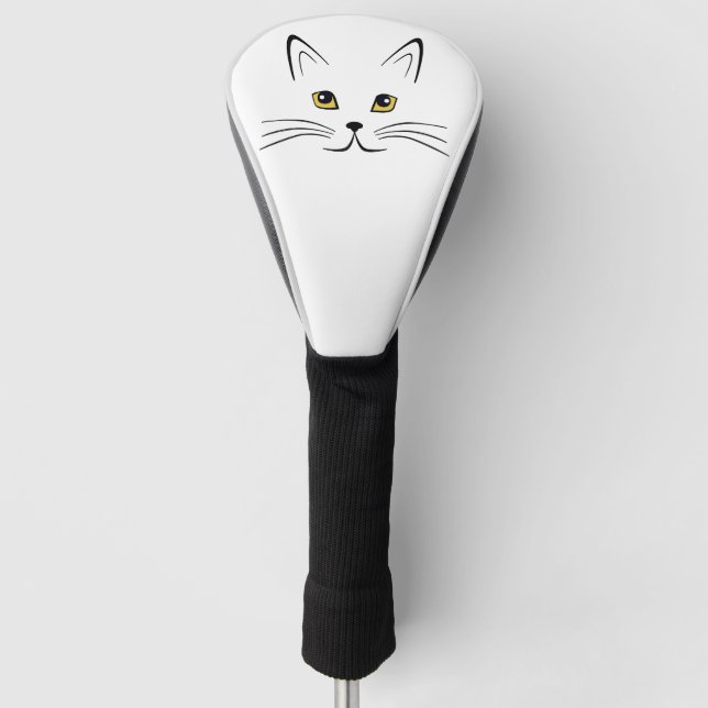 Couvre-club De Golf Visage de chat (Devant)