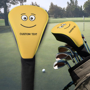 Couvre-club De Golf Visage souriant avec yeux ouverts