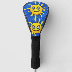 Couvre-club De Golf Visage souriant Soleil ensoleillé