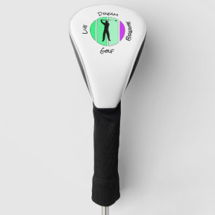 Couvre-club De Golf Vivez, rêvez, respirez golf