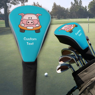 Couvre-club De Golf Voiture de dessin de porc