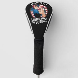 Couvre-club De Golf Vote de dame de chat sans enfant Vintage Rosie la