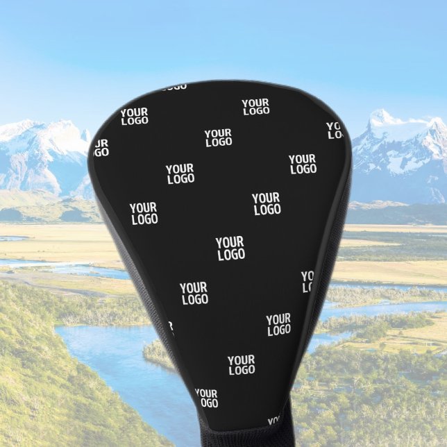 Couvre-club De Golf Votre logo ou n'importe quelle image | Bandes diag (Créateur téléchargé)