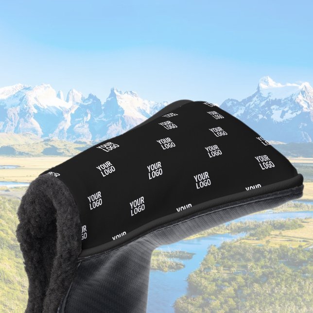 Couvre-club De Golf Votre logo ou toute image | Bandes diagonales (Créateur téléchargé)