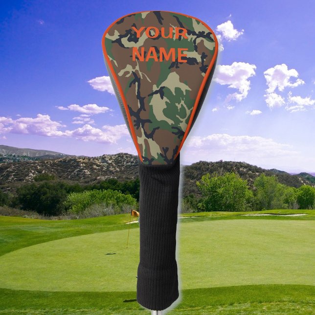 Couvre-club De Golf VOTRE NOM Golf Head Cover Camo Personnalisez (Créateur téléchargé)