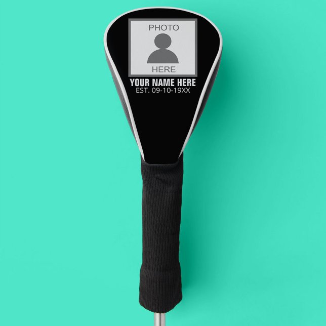 Couvre-club De Golf Votre photo ici Nom et âge (Créateur téléchargé)