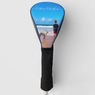 Couvre-club De Golf Votre poêle photo Golf Head Coque avec texte perso