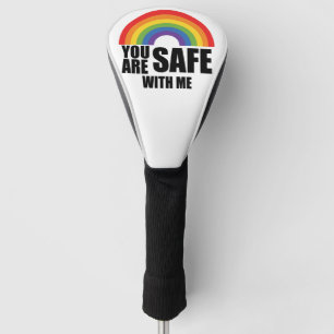 Couvre-club De Golf Vous êtes en sécurité avec moi Fierté arc-en-ciel