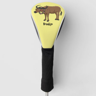 Couvre-club De Golf Water buffalo with flowers