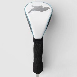 Couvre-club De Golf Watercolor Ocean Animal Mother Baby Beluga Whale