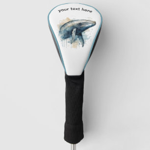 Couvre-club De Golf Watercolor Whale Wonder, personnalisé